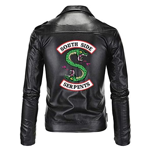 Yuanou Southside Riverdale Turn Down Collar PU Leather Jackets Serpents Fashion Men Cool Streetwear South Side Serpent Jacket Cover