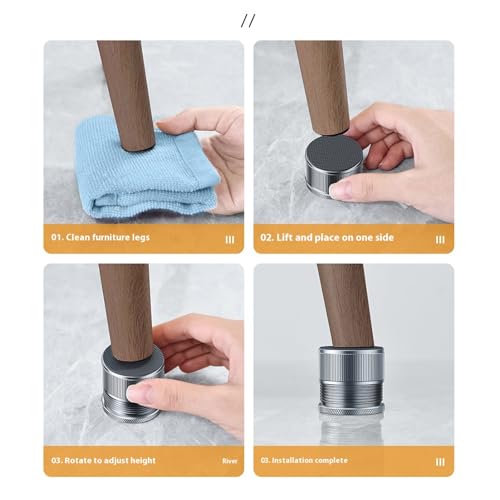 Rehausseurs de lit réglables en métal : support universel de machine à laver - 7