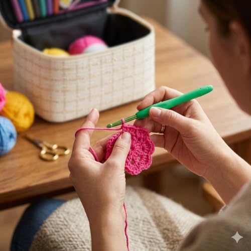 Image of Crochet Kit for Beginners Adults, Crochet Kits Include Yarn, 59Pcs Crochet Starter Kit for Beginners Kids, Ergonomic Crochet Hooks Travel Knitting Crochet Supplies (white 59 Pcs Crochet Kit)