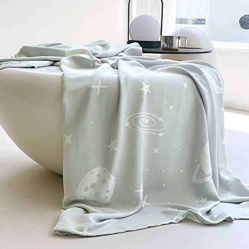 Image of AmyHomie Cooling Blanket for Kids, Soft Comfy Summer Throw for Hot Sleepers, Kids Blanket for Boys & Girls (50x60in, Grey Space)