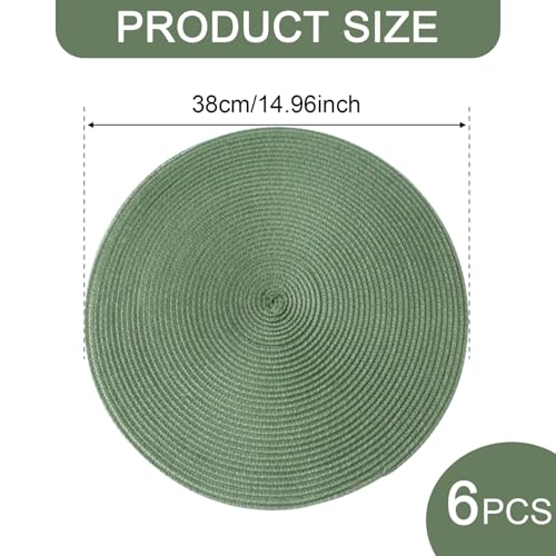 Sets de table de cuisine ronds verts pour décoration de table à manger