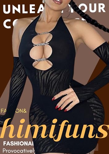 Women Sexy See Through Mesh Bodycon Dress Zebra Print Hollow Out Club Mini Dress3