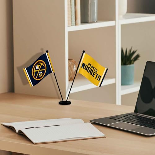 Drapeaux de bureau Denver Nuggets table et support pour fan de NBA - 2