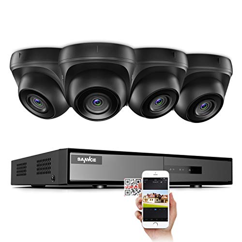 1080P HD CCTV Überwachungssystem Videoüberwachung Set 4CH 5in1 DVR Recorder mit 4 Outdoor 1080P Dome Überwachungskamera, 20M IR Nachtsicht,