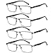 Produktbild Fsread 4er-Pack Lesebrille Herren, Leichte Blaulichtblockierende Metallrahmen Herren Lesebrille +1.50