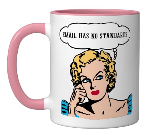 Email Developer Humor HTML Email Has No Standards Ceramic Mug, Pink/White