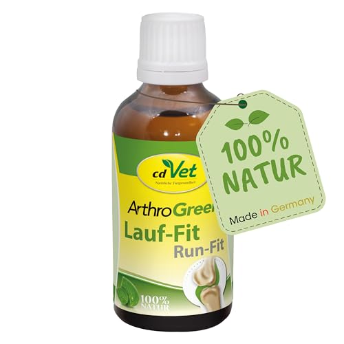cdVet Naturprodukte ArthroGreen Lauf-Fit 100ml - natürliche und effektive Nahrungsergänzung zur Unterstützung der Gelenke für Pferd, Hund und Katze mit Kräutern