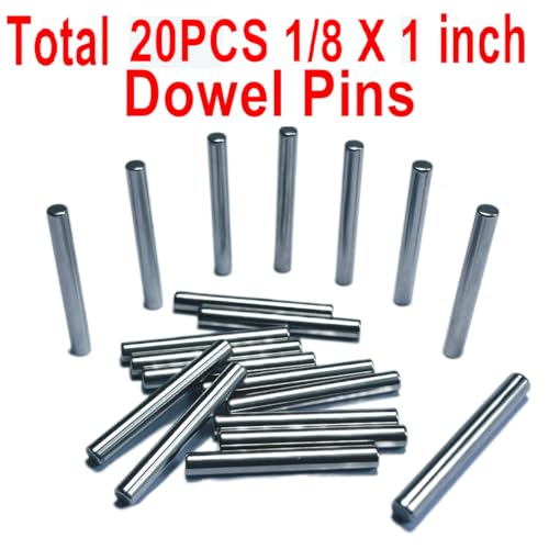 image for ZDingTech 20PCS 1/8 x 1 Dowel Pins,1/8 inch x 1 inch Metal Dowel pins,