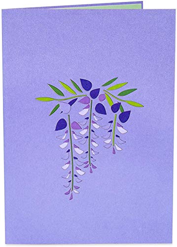 Paper Love 3D Wisteria Tree Pop Up Card, For All Occasion, Birthday, Thank You, Wedding, Mothers Day, Valentines Day - 5" X 7" Cover - Includes Envelope And Note Tag #TOP1