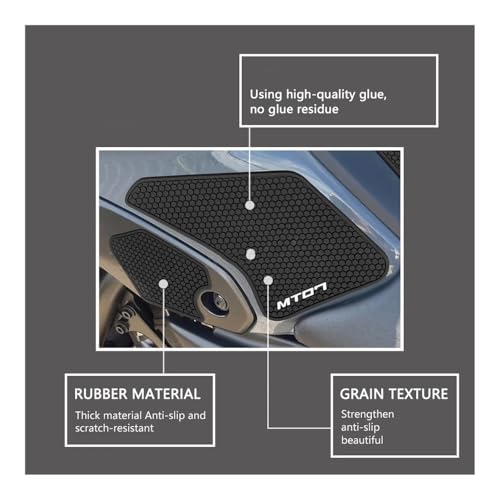 Protection réservoir MT07 haut de gamme : grip de genou et design précis