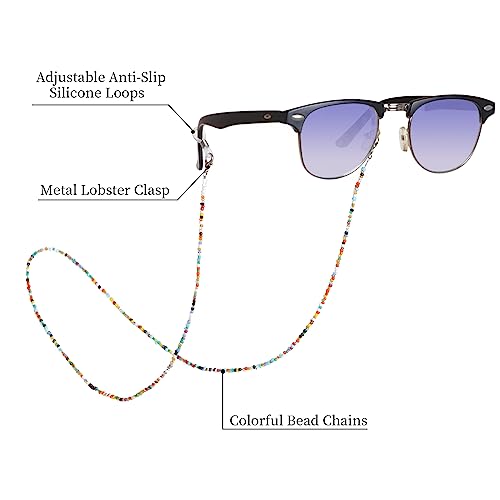 Jmkcoz Beaded Eyeglass Chains for Women Girls Eye Glasses String Holder Mask Lanyard Sunglasses Strap Eyewear Retainer - Thumbnail 3
