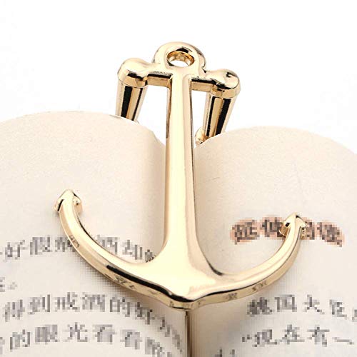 Booluee Creative Anchor Bookmark Metal Bookmark Page Holder Book Holder For Reading Hands Free, 1 Pack (Black) #TOP3
