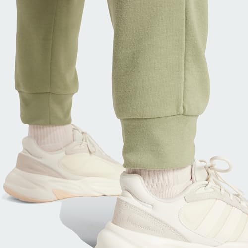 adidas Mens Essentials Fleece Drawstring Cargo Pants Casual - Green4