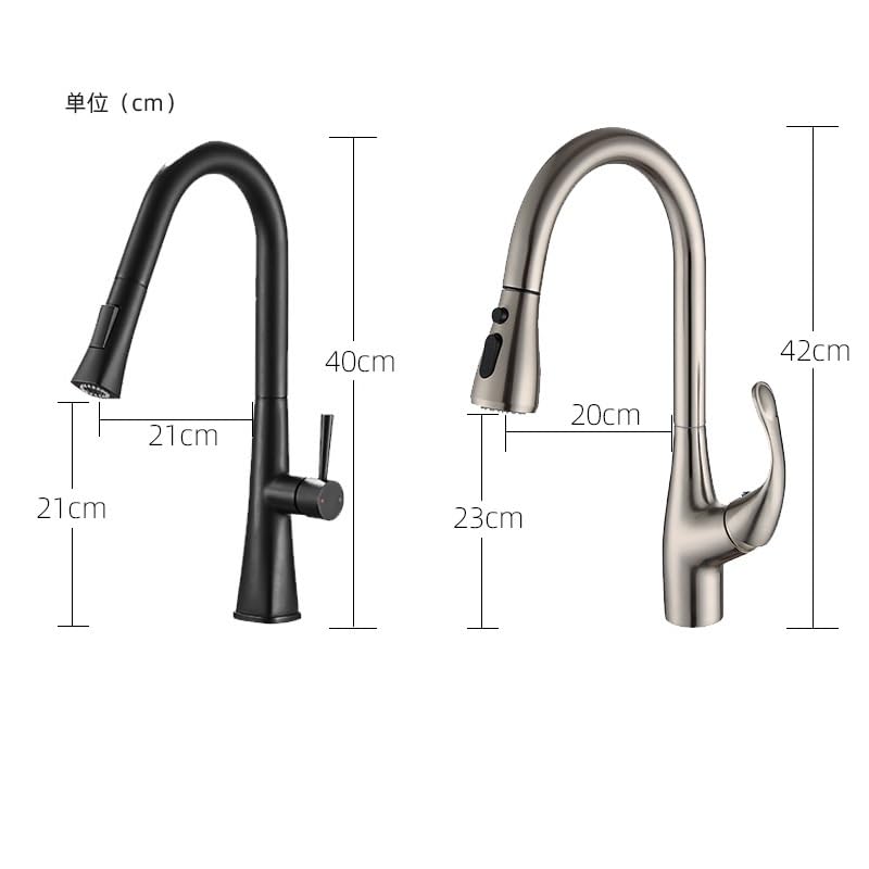 Grifo de fregadero negro para cocina que soluciona la limpieza 3