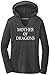 Comical Shirt Ladies Mother of Dragons Tri-Blend Hoodie Tee, Black Frost, Mother of Dragons