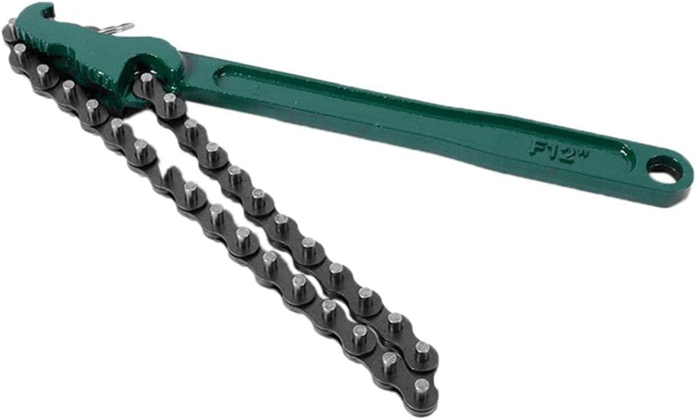 Adjustable Oil Filter Wrench Removal Tool - Carbon Steel Chain Type for Car Truck - 40-150mm Range - Easy Removal, Rust-Proof, Garage Maintenance - for Repairing Oil