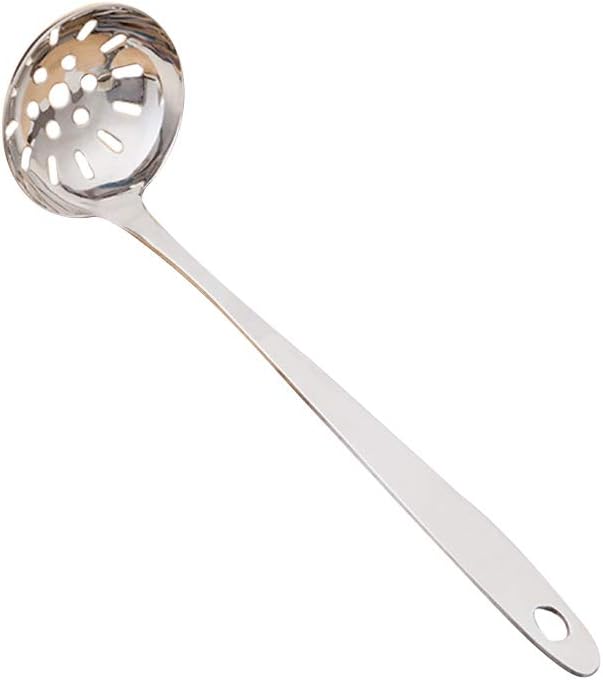 Louche Cuillère à soupe en acier inoxydable avec trou trous cuillere