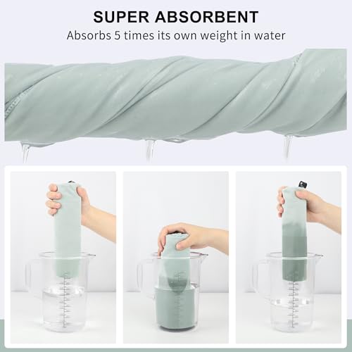 Image of Rainleaf Microfiber Towel Perfect Travel & Gym & Camping Towel. Quick Dry - Super Absorbent - Ultra Compact - Lightweight. Suitable for Trip, Beach, Shower, Backpacking, Pool
