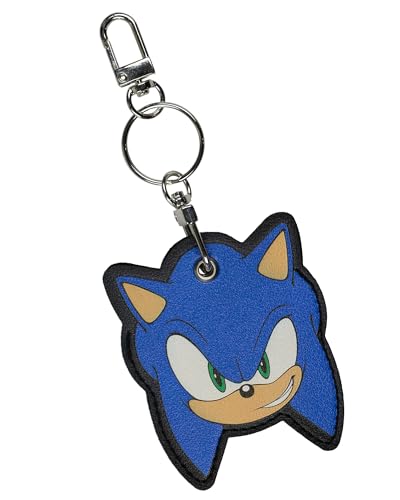 JUST FUNKY Sonic The Hedgehog GPS Air Tag Holder Keychain Clip With Lobster Clasp For Tracking Bags or Luggage
