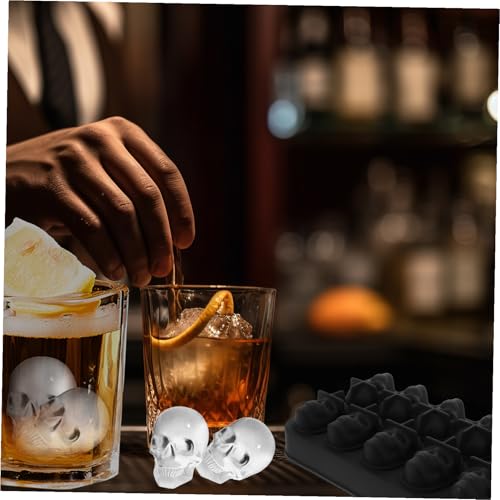 Molde de cubitos de hielo con forma de calavera miniatura 4