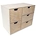 Creative Deco Schubladenbox Schubladenelement | 5 Schubladen | 36 x 20 x 28,5 cm (+/- 1 cm) | Mini-Kommode für Kleinigkeiten aus Birken-Sperrholz | Ordnungssystem für Lagerung, Decoupage & Dekoration