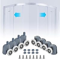 STCRERAG 8 Stücke Duschtür Rollen 23mm Duschkabinen Ersatzteile Laufrollen Anti-Rost Duschtürrollen Ruhig Dusche Schiebetür Rollen Dauerhaft Laufrollen Duschtüren für Badezimmertüren Glastür