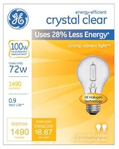 G E Lighting 78798 2-Pack 72-Watt Clear Halogen Light Bulbs - Quantity 6