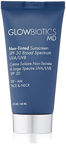 Glowbiotics MD SPF 30 Non-Tinted Broad Spectrum UVA/UVB Sunscreen, 2 Fl Oz