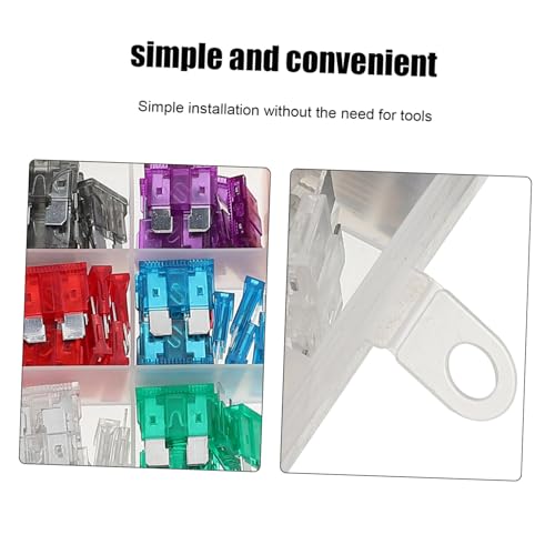 Kit de reemplazo de fusibles IMIKEYA, 150 piezas para automóvil, camión, RV y motocicleta, variedad estándar de bajo perfil, con caja organizada de almacenamiento miniatura 5