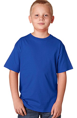 T-shirt Hanes Kids Nano-T bleu L pour l'école et les jeux