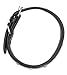 Jack & Russell Hundehalsband Leder schwarz mit Applikationen Herz & Blume – Doppellagiges Echt-Leder-Hunde Halsband Coer (M (34.5-43.0))