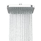 FORIOUS Regenduschkopf 25 cm – Großer Quadratischer Duschkopf aus Edelstahl & ABS, mit 360° Drehgelenk, Hochdruck-Design, Leicht zu Reinigen