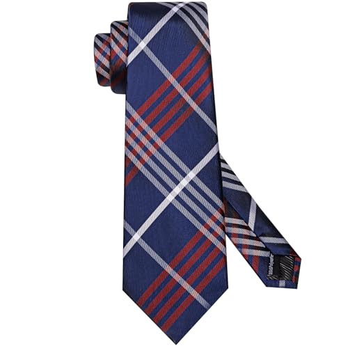 Image of Hi-Tie Men's Silk Ties Formal Woven Classic Necktie Pocket Square Cufflinks Lapel Pin Set Wedding Business