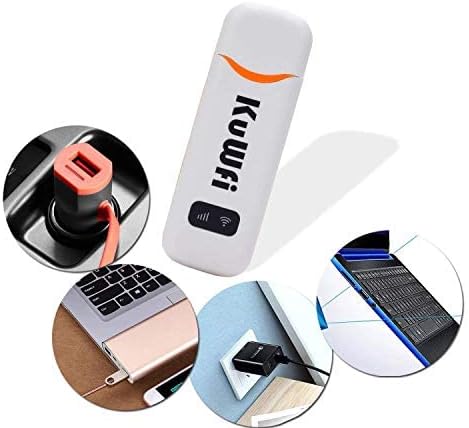 KuWFi 3G/4G Dongle, 150Mbps Portable 4G USB Car Dongle With SIM Card Slot support B1/B3/B7/B8/B20 With 3/O2/EE/Vodafone Outdoor and Indoor on the Bus or Car 4G Dongle router