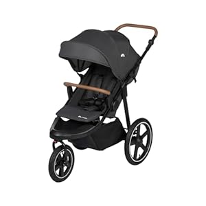 Bebeconfort Cloudy, All-Terrain-Baby Stroller, 0–4 Jahre (max. 22kg), verstellbar, schnell zusammenklappbar, 3 große Kinderwagen Luftreifen, verstellbarer Schieber, geräumiger Korb, Mineral Graphite
