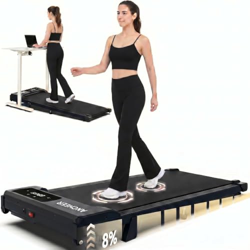 Image of ANCHEER Walking Pads, 2 in 1 Under Desk Treadmill 2.5HP Compact Running Machine with Remote Control, 300lbs Weight Capacity for Home /Gym /Office,Ultra-Quiet, Installation-Free