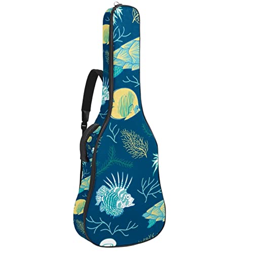 Sac à dos guitare acoustique imperméable grand format 42.9 pouces housse motif