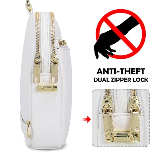 Image of INICAT Travel Sling Bag, Anti Theft Crossbody Bag for Women | RFID Blocking, 8 Card Slots, Back Zippered Pocket, Metal Zippers,Switchable Strap