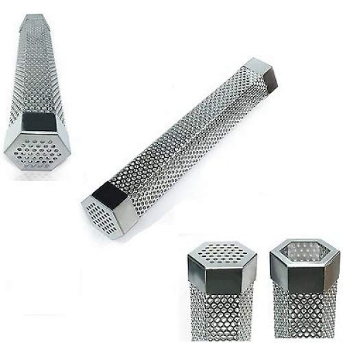 12\" Stainless Steel Smoker Tube Smoker Box Hot or Cold Smoking Use Wood Pellets or Wood Chips for up to 5 hours of smoke flavor infusion - Thumbnail 4