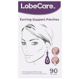 LobeCare - 90 Clear Earlobe Backings for All Earrings - Protects & Lifts Heavy Earrings - Comfortable & Latex-Free