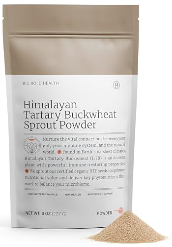 BIG BOLD HEALTH Himalayan Tartary Buckwheat Sprout Powder - Immune Support Superfood with 200x More Polyphenols, Prebiotic Fiber, Non-GMO, Gluten-Free, Grain-Free, Vegetarian, 30 Servings
