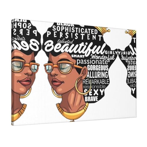 Toile Afro Art Mural Kururi - Célébrez la Beauté Melanin dans la Décoration de Votre Maison