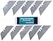 Utility Knife Blades Ten Pack - Box Cutter Blades Refills - 10 Heavy Duty SK5 High Carbon Steel Utility Razor Blade Replacement in Convenient Storage Box - Standard Size - Fits Most Cutters & Knives