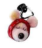 [MU SPORTS] ゴルフ レディース ボールホルダー 703R6914 ボール1個収納 2025 秋冬 AW GOLF ShuShu シュシュ キュート レインボーファー ハート型カラビナ スパンコールジップタブ 小物入れ 可愛い おしゃれ ブラック レッド Fサイズ プレゼント (レッド)