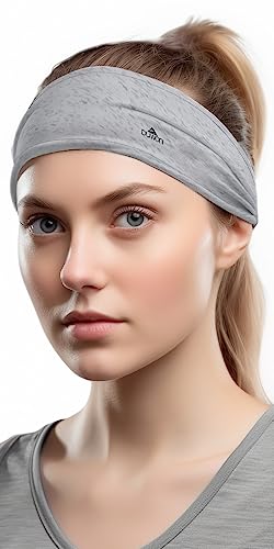 Image of Duwoni Sports Headbands for Men, Moisture Wicking Workout Headband, Sweatband Headbands for Running,Cycling,Football,Yoga,Tennis,Hiking,Hairband for Women and Men