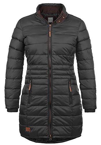 Preisvergleich Produktbild Blend SHE Carlotta Damen Steppmantel Übergangsmantel Lange Jacke gefüttert mit Stehkragen, Größe:M, Farbe:Phantom Grey (70010)