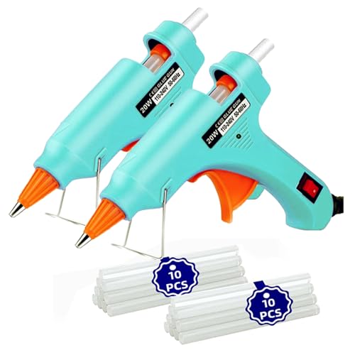 Hot Glue Gun Kit Mini: Mini Hot Glue Guns Kit with 20 Sticks Melt Glue Gun Craft for School DIY Arts Home Quick Repairs Multi-application 2 Pack