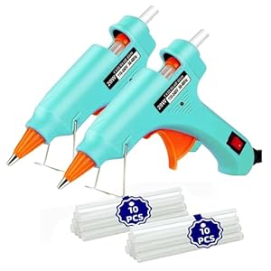 Hot Glue Gun Kit Mini: Mini Hot Glue Guns Kit with 20 Sticks Melt Glue Gun Craft for School DIY Arts Home Quick Repairs Multi-application 2 Pack