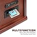 10-in-1 Wood Classic Turntable Stereo System with Bluetooth Connection, Vinyl Record Player, AM/FM, CD, Cassette, USB, SD Slot. 2 Built-in Speakers, Remote Control, MP3 Player, Espresso