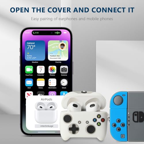 Image of [2Pack] Gedicht for Airpods 3rd Generation Case, Funny 3D Cartoon Game Controller Console Design Silicone Soft Cases for Airpods 3rd Case Cover, with Keychain Kids Women Men for Airpods 3 Case